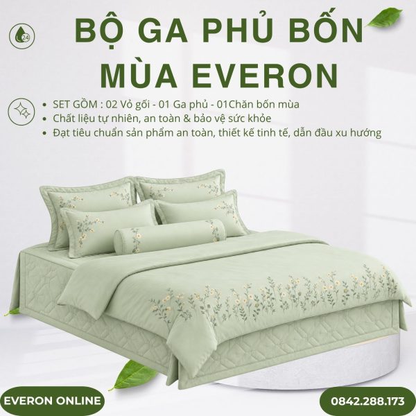 Bộ ga phủ bốn mùa Everon ESTC27004 Valley Tencel Blend BST Những mảnh êm