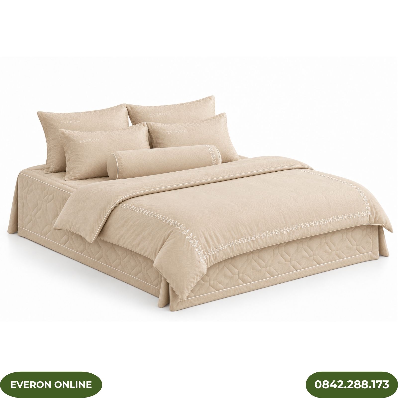 Bộ ga phủ bốn mùa Everon ESTJ26008 Herringbone Tencel Jacquard