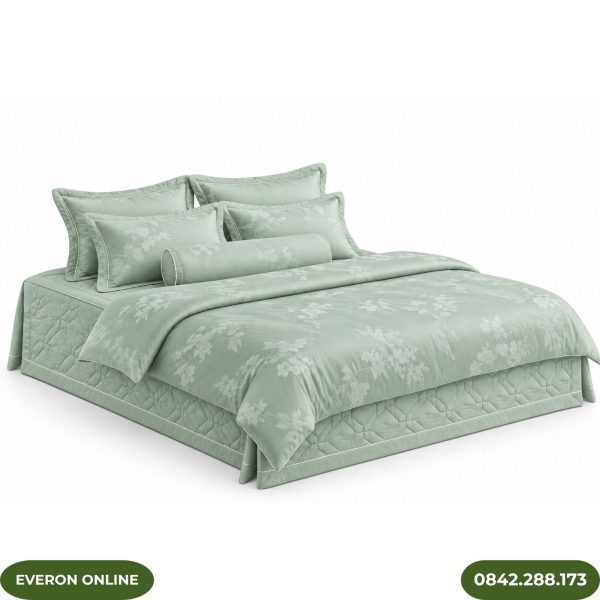 Bộ ga phủ bốn mùa Everon ESTJ26009 Hồng tỉ muội Tencel Jacquard
