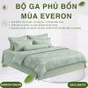 Bộ ga phủ bốn mùa Everon ESTJ26009 Hồng tỉ muội Tencel Jacquard BST Đơm hoa