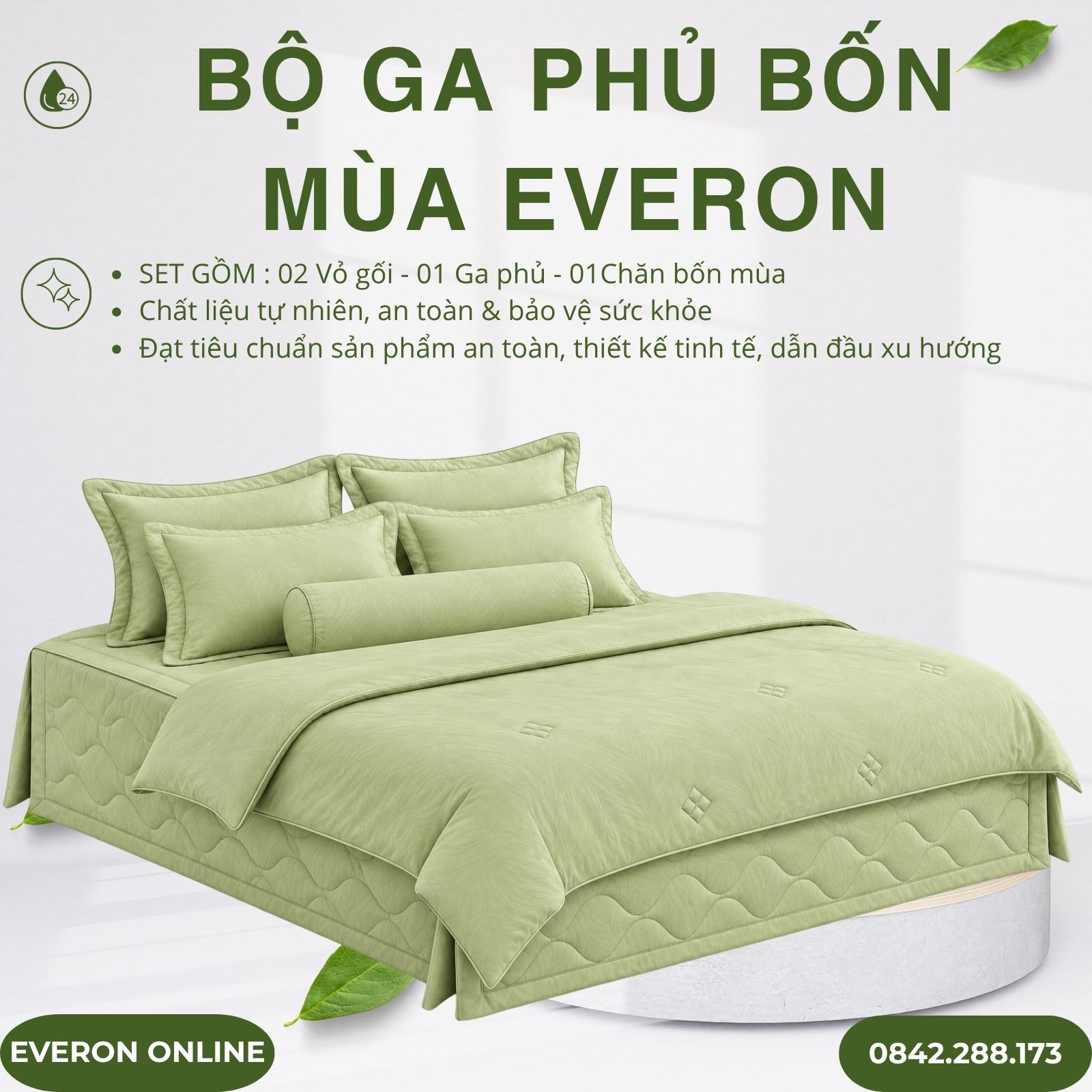 Bộ ga phủ bốn mùa Everon ESTJ27017 Art Decor Tencel Jacquard BST Những mảnh êm Bộ ga phủ bốn mùa Everon ESTJ27017 Art Decor Tencel Jacquard BST Những mảnh êm