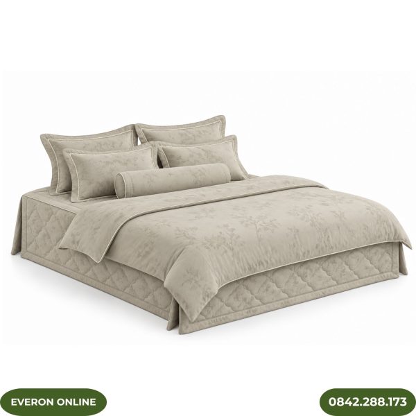 Bộ ga phủ bốn mùa Everon ESTJ27020 Lilac Tencel Jacquard