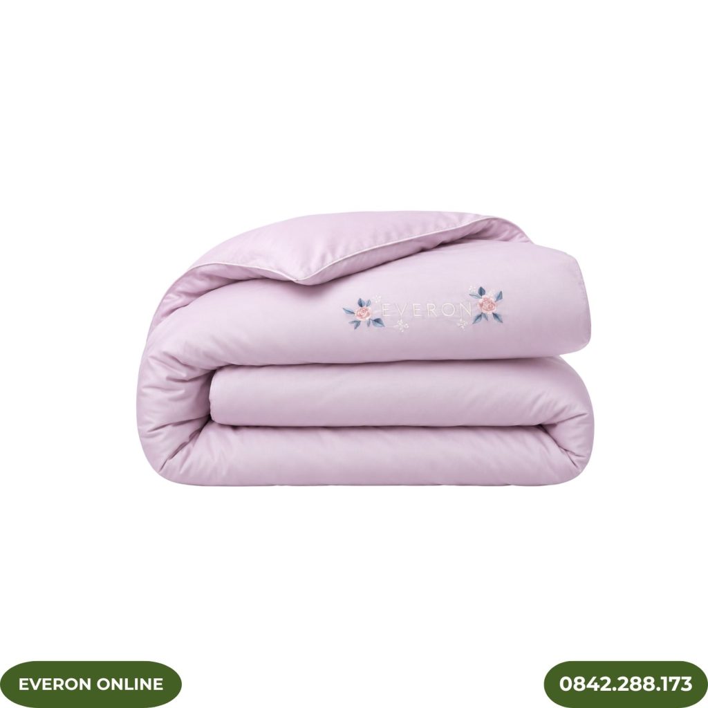 Chăn Everon ESTC26003 Mẫu đơn tím Tencel Blend BST Đơm Hoa