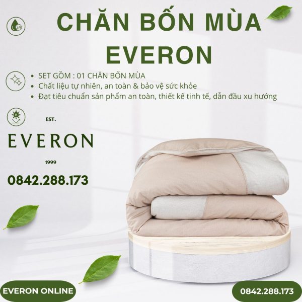 Chăn bốn mùa EPM25016 tiếng vỗ về Modal Cotton BST Chân trời mới