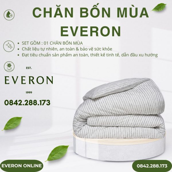 Chăn bốn mùa EPM25038 đường sọc ngang Modal Cotton BST Ever-on