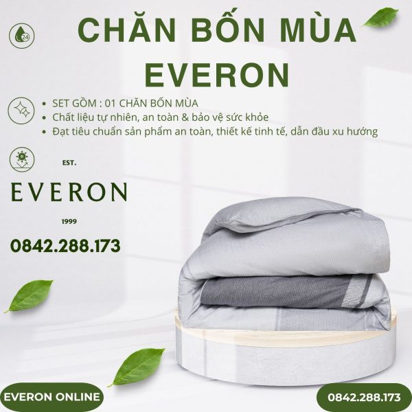 Chăn bốn mùa EPM25039 Kẻ giao thoa Modal Cotton BST Ever-on