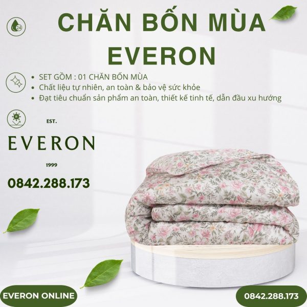 Chăn bốn mùa EPM2509 vũ điệu hoa Modal Cotton BST Chân trời mới
