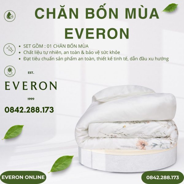 Chăn bốn mùa EPT25018 nét chân thành Tencel BST Khu vườn tinh hoa