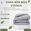 Chăn bốn mùa EST25042 Hoa thêu xám Tencel BST Ever-on