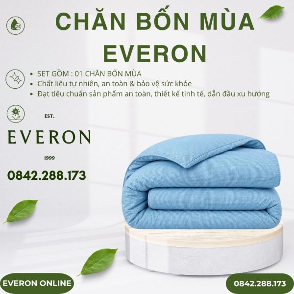 Chăn bốn mùa Everon BPC702 Gingham Cotton BST Basic