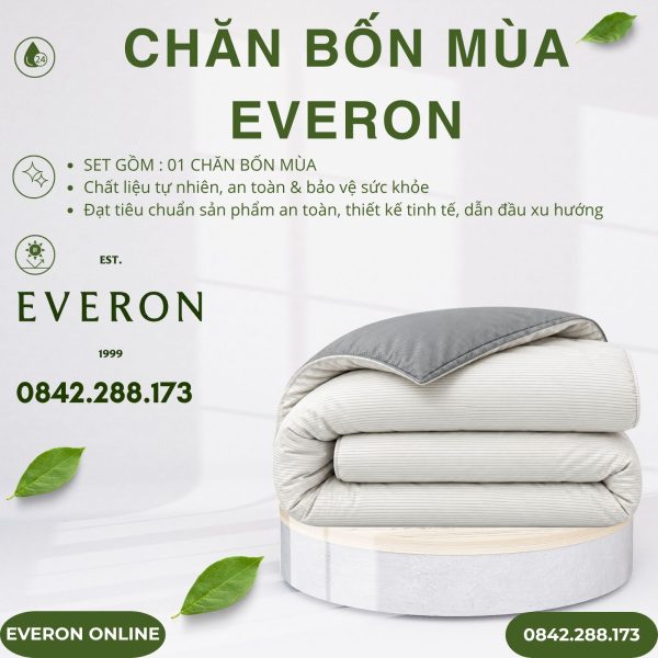 Chăn bốn mùa Everon BPC704 Pinstripe Cotton BST Basic