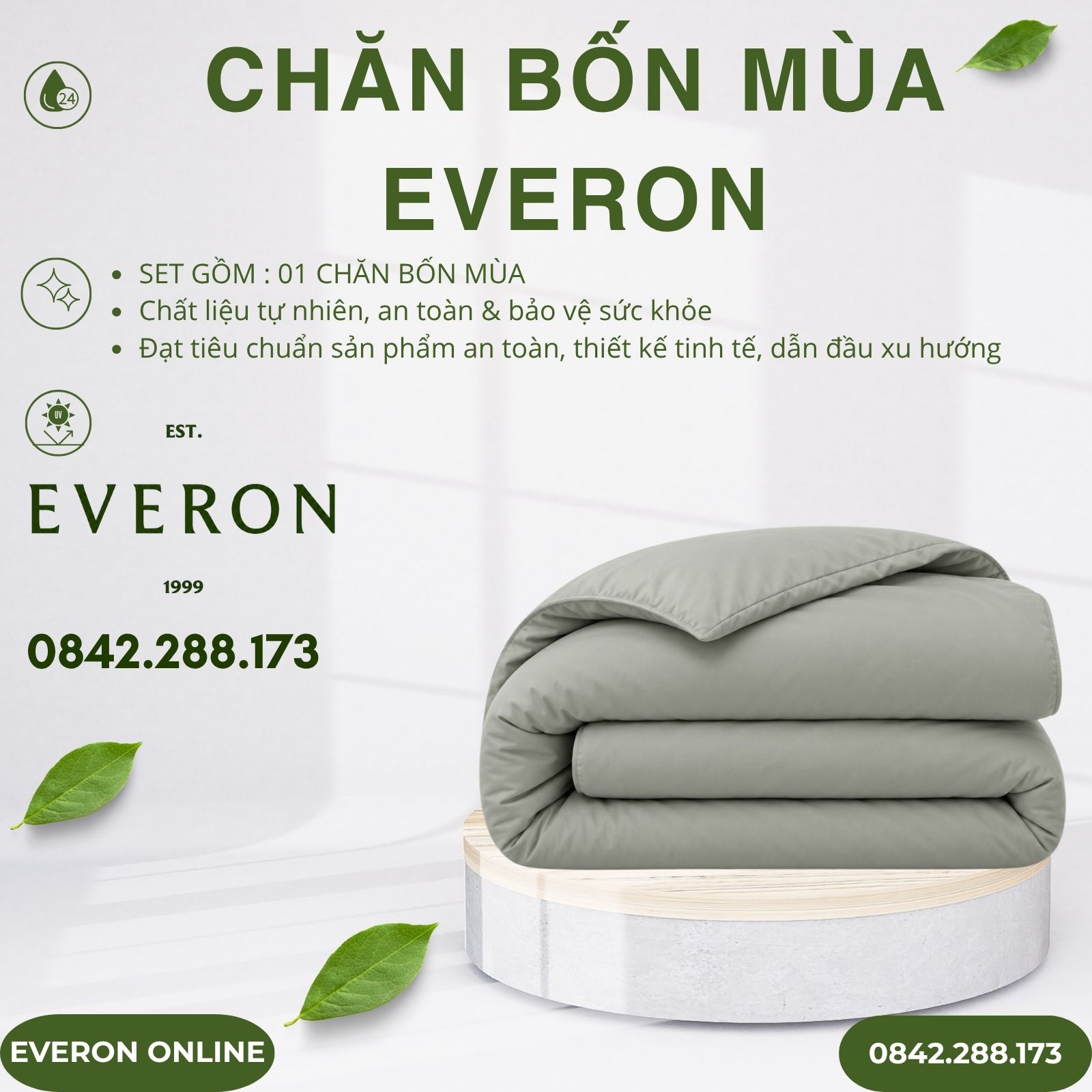 Chăn bốn mùa Everon BSL711 Mist Lyocell Twill BST Basic Chăn bốn mùa Everon BSL711 Mist Lyocell Twill BST Basic