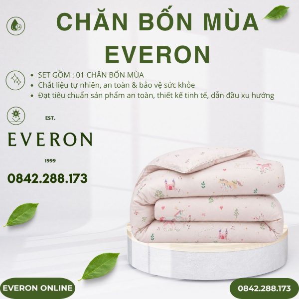 Chăn bốn mùa Everon CPC26203 xứ sở thần tiên Cotton Sateen BST Cutie