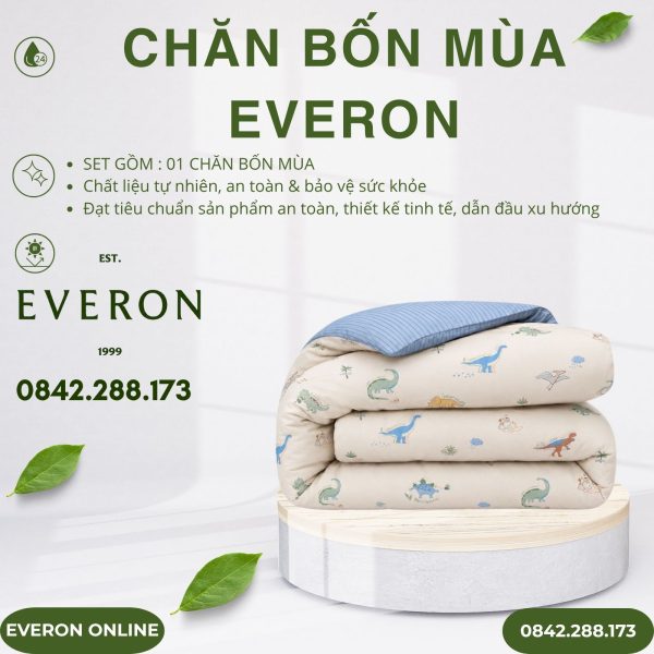 Chăn bốn mùa Everon CPC26204 Cuộc phiêu lưu của Cổ Dài Ba Sừng BST Cutie