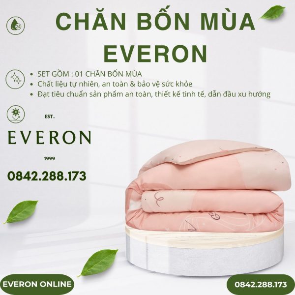 Chăn bốn mùa Everon CPM25203 vũ điệu dịu dàng Modal Cotton BST Cutie