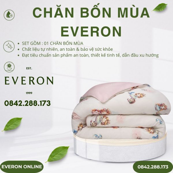 Chăn bốn mùa Everon CPM25205 Công chúa điệu Modal Cotton BST Cutie