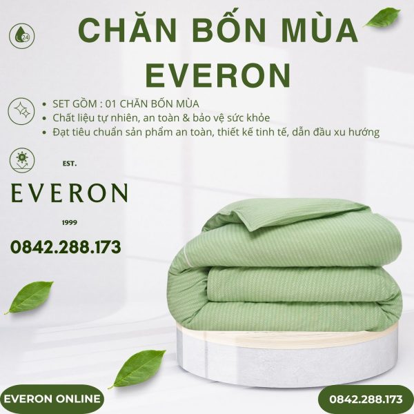 Chăn bốn mùa Everon EPBC25025 cánh rừng hy vọng Bamboo BST Khu vườn tinh hoa
