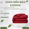 Chăn bốn mùa Everon EPC26016 Lá thu đỏ Cotton Sateen BST Đơm hoa