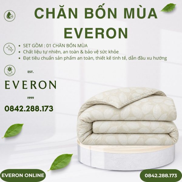 Chăn bốn mùa Everon EPC27027 Beech Cotton BST Những mảnh êm