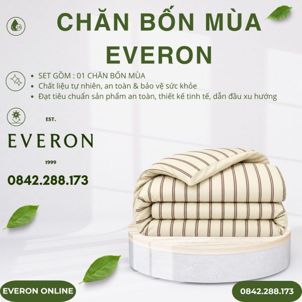 Chăn bốn mùa Everon EPC27031 Linear Cotton BST Những mảnh êm