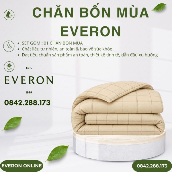 Chăn bốn mùa Everon EPC27032 Saville Cotton BST Những mảnh êm