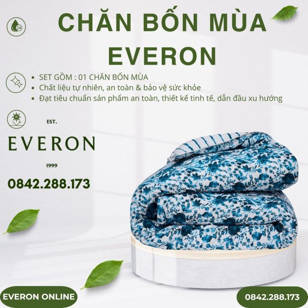 Chăn bốn mùa Everon EPM25021 Thung lũng thấu hiểu Modal Cotton BST Khu vườn tinh hoa