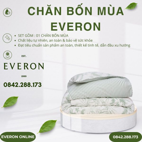 Chăn bốn mùa Everon EPM25032 hương cây cỏ Modal Cotton BST Ever-on