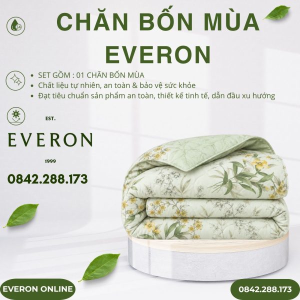 Chăn bốn mùa Everon EPMOC27025 Lilies Modal Cotton BST Những mảnh êm