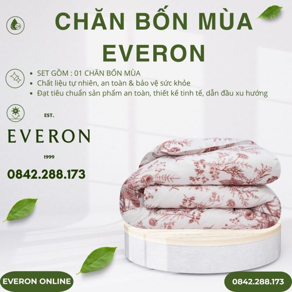 Chăn bốn mùa Everon EPT25027 khởi đầu lạc quan Tencel BST Khu Vườn Tinh Hoa