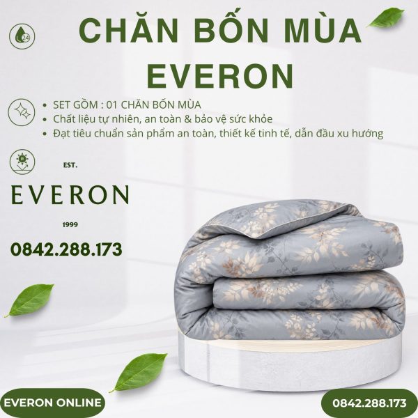Chăn bốn mùa Everon EPTC26017 Chạng vạng Tencel Blend BST Đơm hoa
