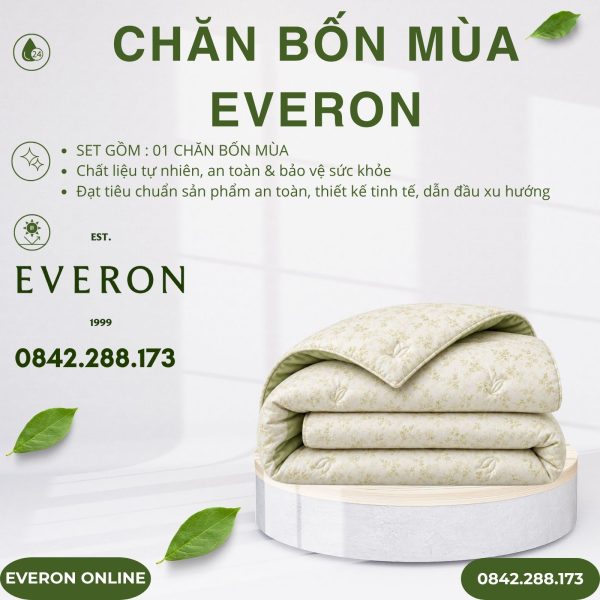 Chăn bốn mùa Everon EPTC27021 Herb Tencel Blend BST những mảnh êm