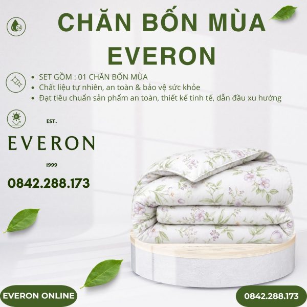 Chăn bốn mùa Everon EPTMC27028 Cottage Tencel Modal Cotton BST Những mảnh êm