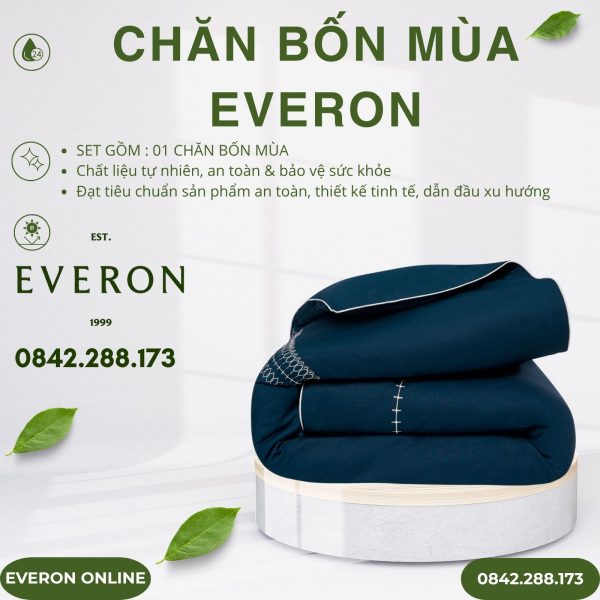 Chăn bốn mùa Everon ESM25023 nét khiêm tốn Modal Cotton BST Khu vườn tinh hoa