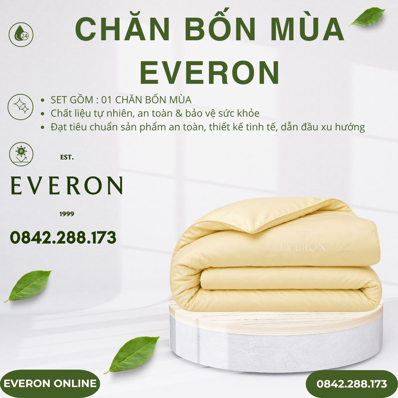 Chăn bốn mùa Everon ESM26002 Vườn nắng Modal BST Đơm Hoa Chăn bốn mùa Everon ESM26002 Vườn nắng Modal BST Đơm Hoa