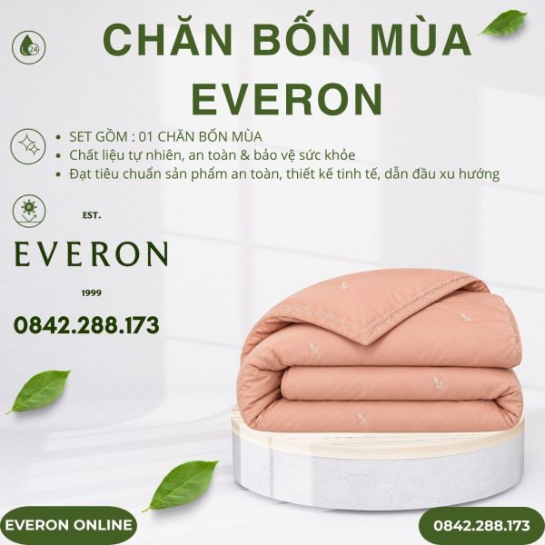 Chăn bốn mùa Everon ESMOC27008 Blush Modal Cotton BST Những mảnh êm
