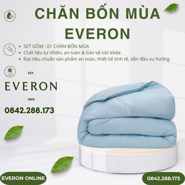 Chăn bốn mùa Everon EST25034 làn nước xanh Tencel BST Ever-on