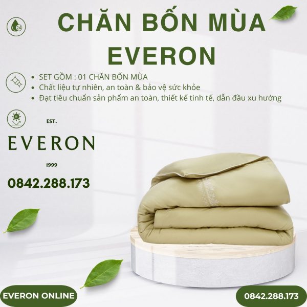 Chăn bốn mùa Everon EST25040 Cánh hoa vàng Tencel BST Ever-on