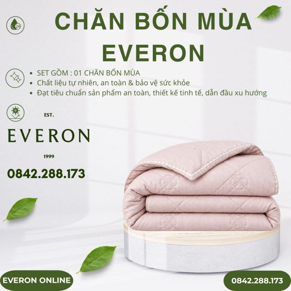 Chăn bốn mùa Everon ESTC27001 Ginkgo Tencel Blend BST Những mảnh êm