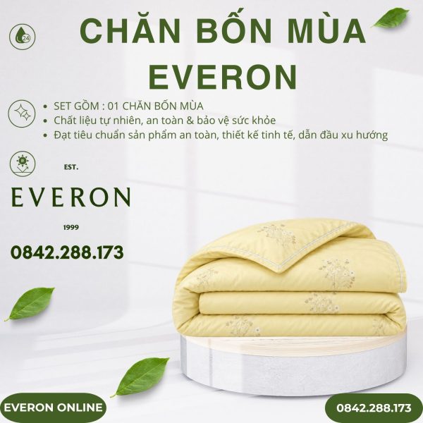 Chăn bốn mùa Everon ESTC27005 Mimosa Tencel Blend BST Những mảnh êm