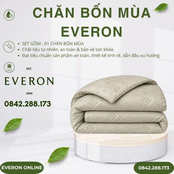 Chăn bốn mùa Everon ESTJ27020 Lilac Tencel Jacquard BST Những mảnh êm