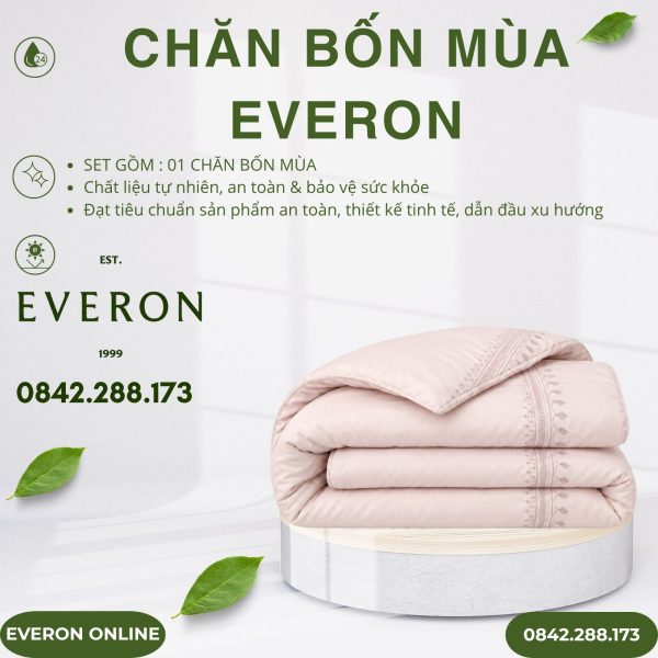 Chăn bốn mùa Everon ESTMC27003 Broderie Modal Cotton BST Những mảnh êm
