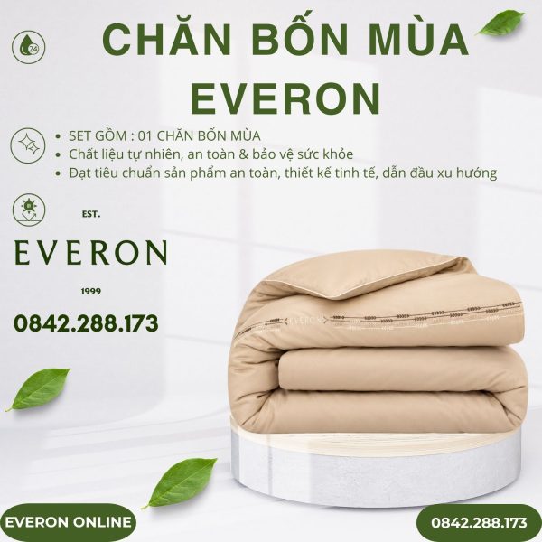 Chăn bốn mùa EveronESTMC26006 Cánh đồng vàng Tencel Blend BST Đơm Hoa
