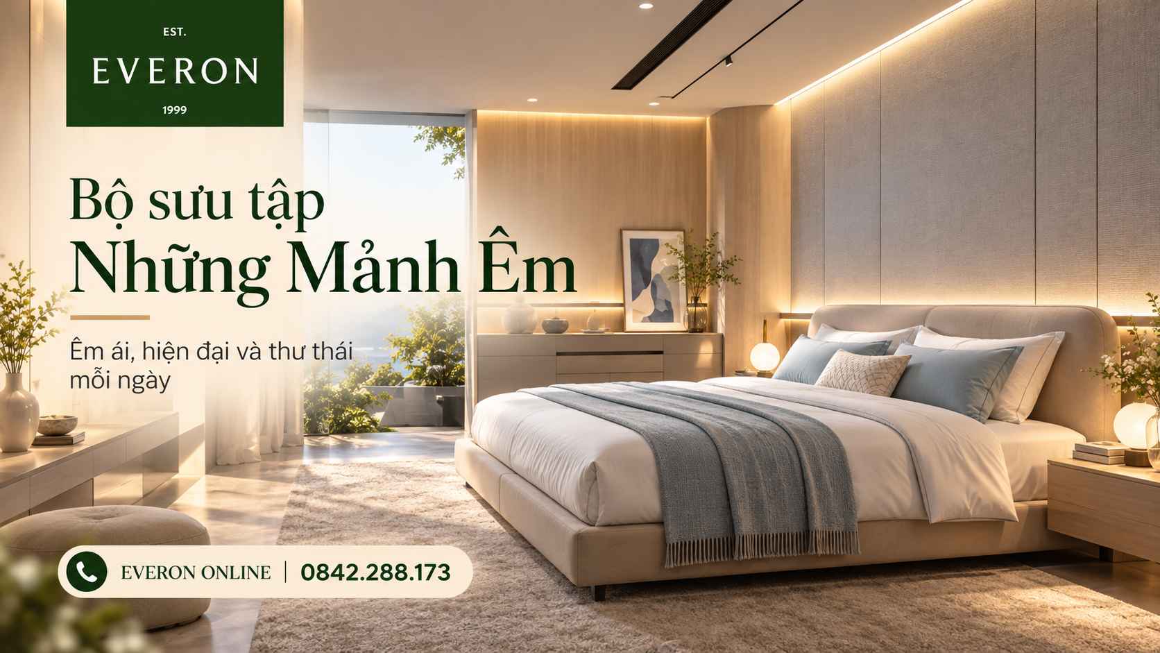 Chăn ga Everon Đơm Hoa Điểm nhấn dịu dàng cho phòng ngủ