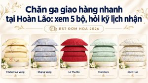 Chăn ga giao hàng nhanh tại hoàn lão xem 5 bộ, hỏi kỹ lịch nhận