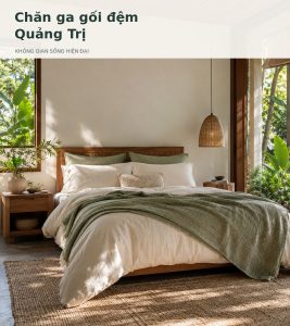 Chăn ga gối đệm Quảng Trị Lựa chọn theo từng không gian gia đình