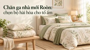 Chăn ga nhà mới Roòn chọn bộ hài hòa cho tổ ấm
