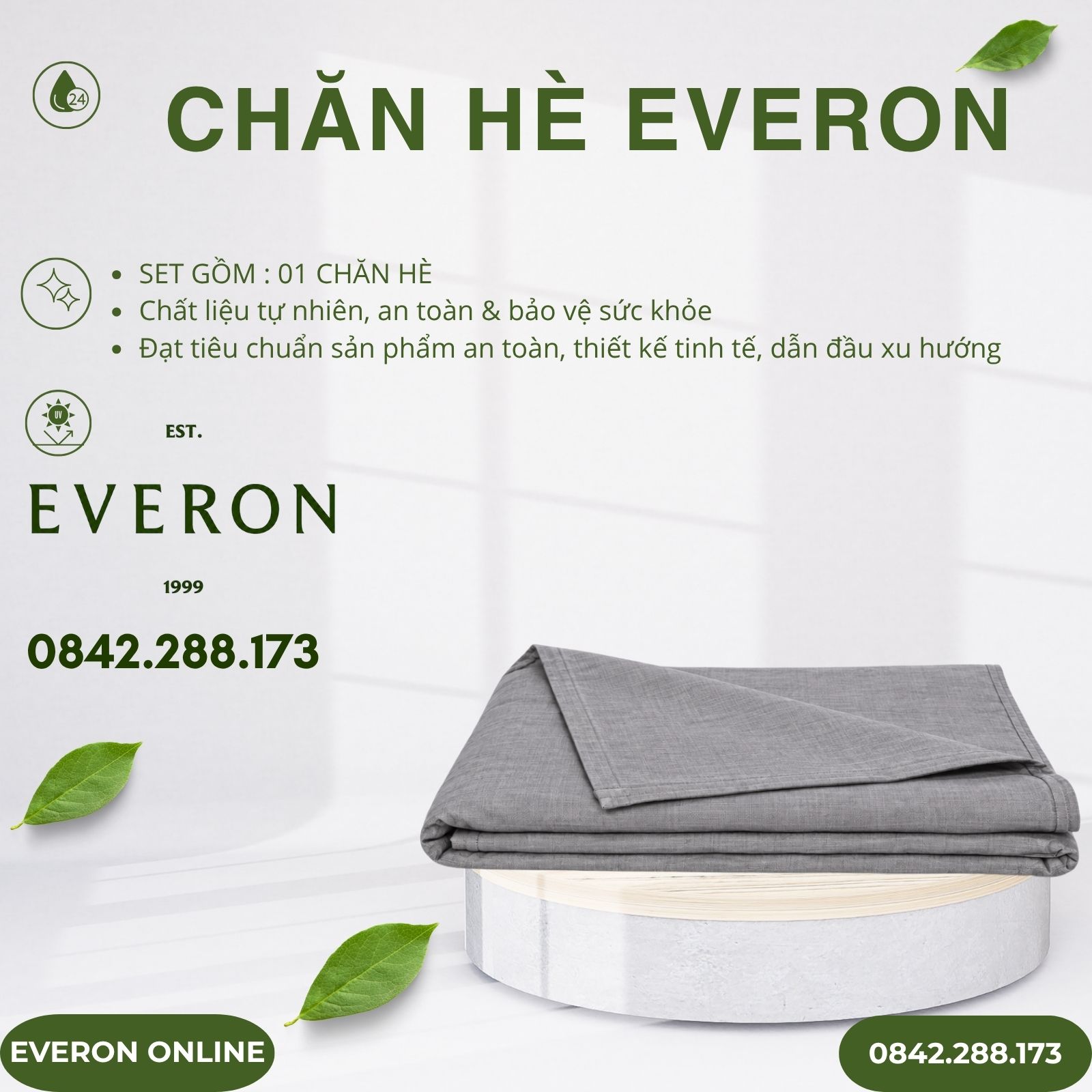 Chăn hè Everon BPC703 Melange Cotton BST Basic Chăn hè Everon BPC703 Melange Cotton BST Basic