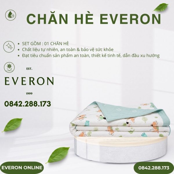 Chăn hè Everon CPC25201 cún thân thiện Cotton BST Cutie