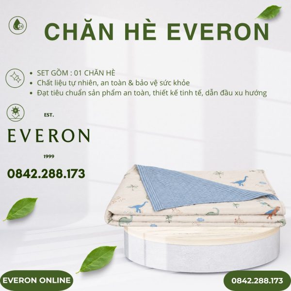 Chăn hè Everon CPC26204 cổ dài ba sừng Cotton Sateen BST Cutie