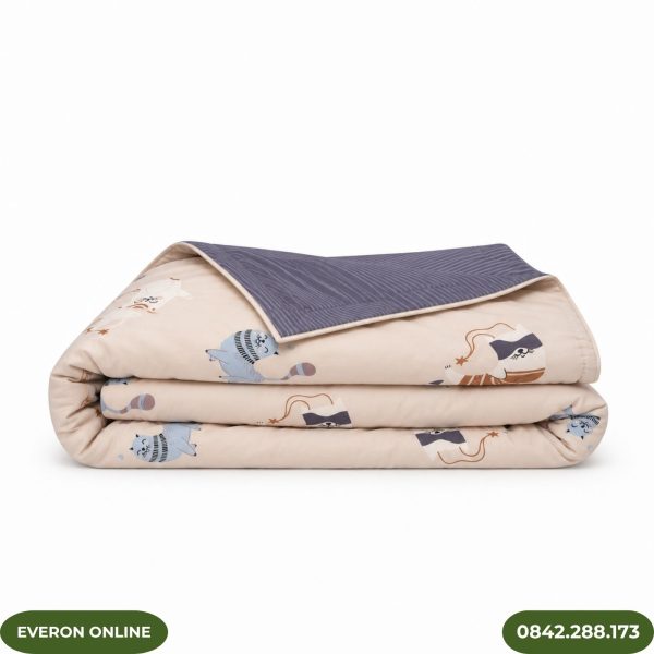 Chăn hè Everon CPM25202 Mèo Vui Vẻ BST Cutie